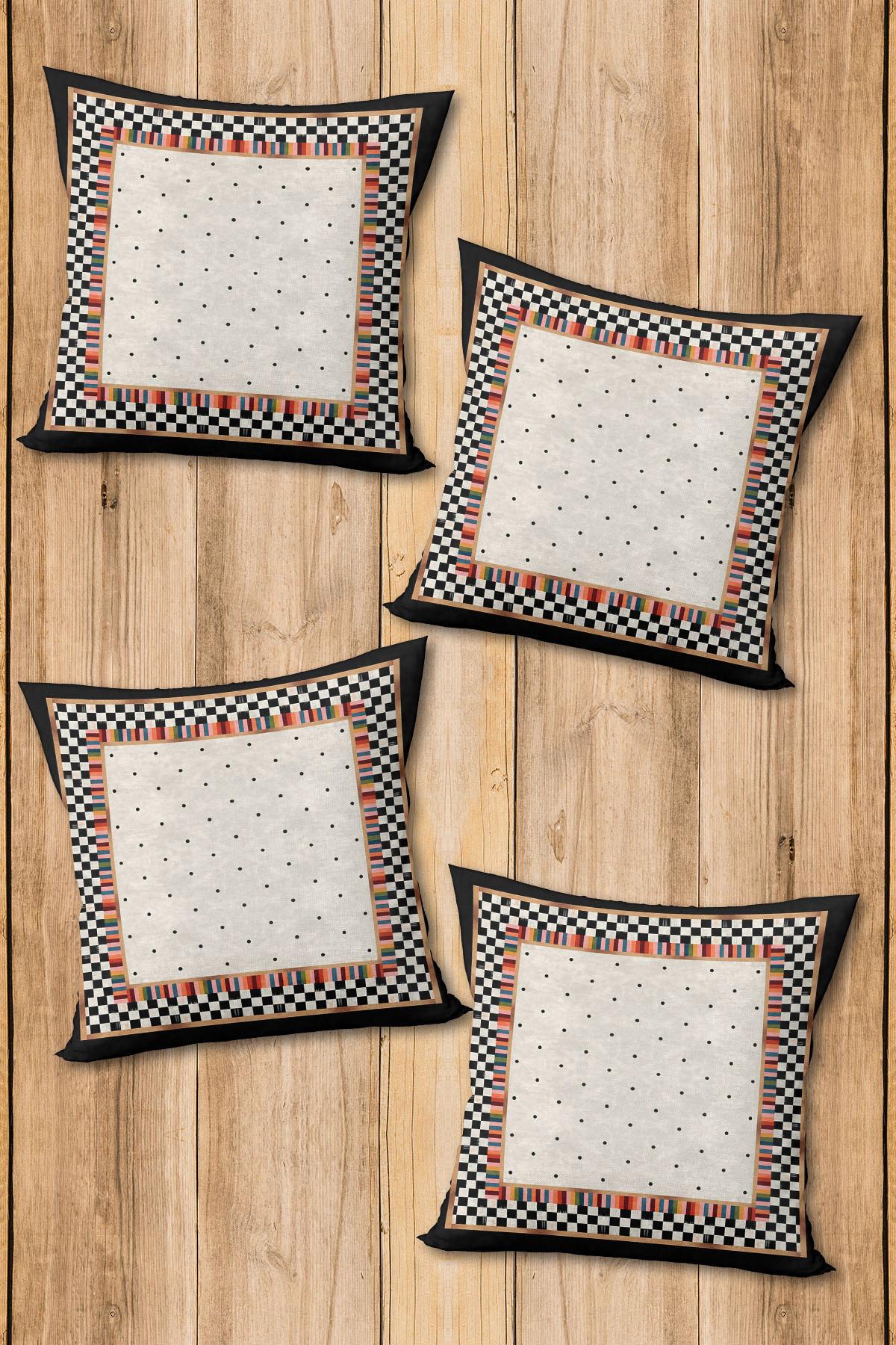 Dijital Baskılı Yumuşak Dokulu 4’lü Kırlent Kılıfı Takımı (43x43 cm) KRL0035