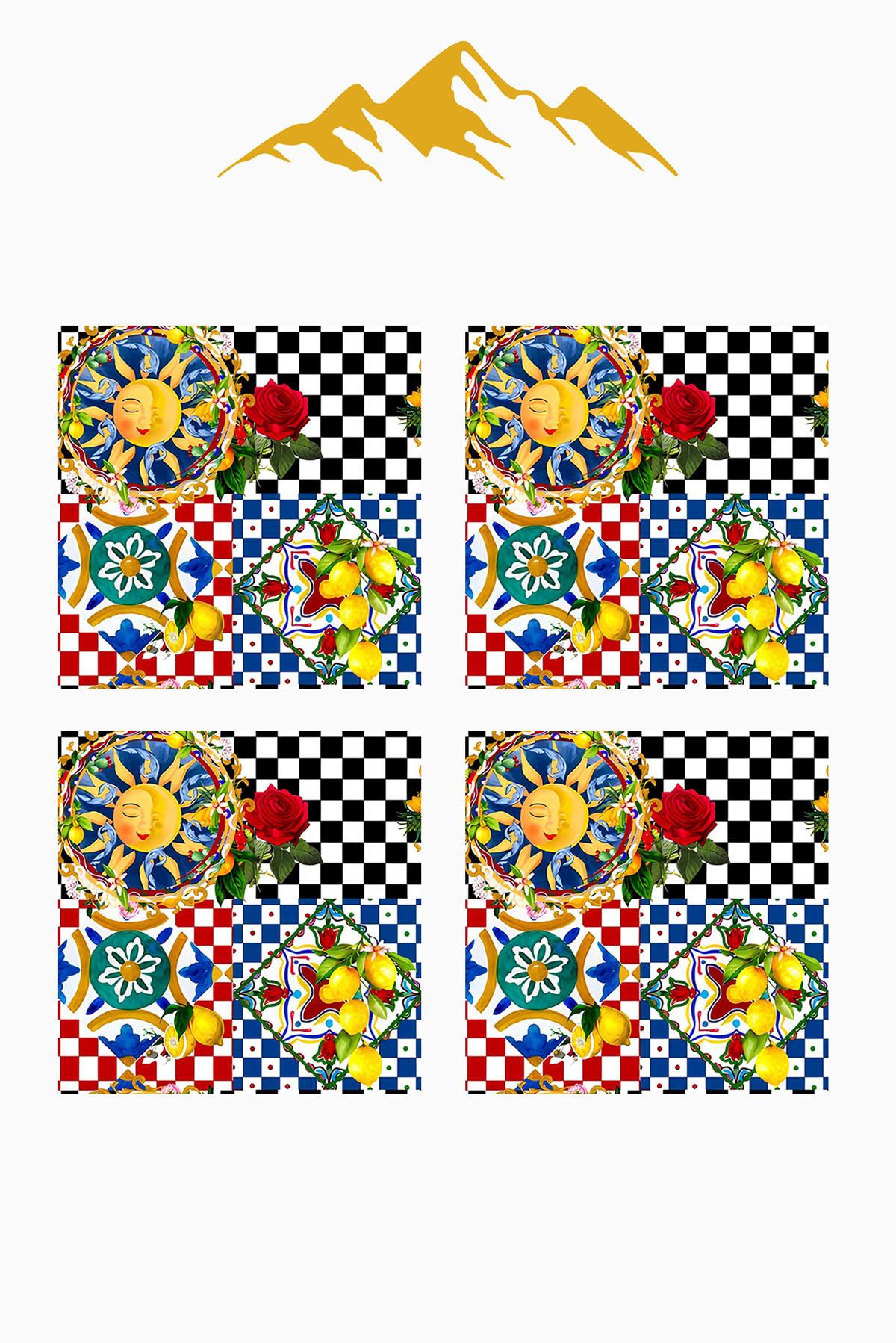 Dijital Baskılı Yumuşak Dokulu 4’lü Kırlent Kılıfı Takımı (43x43 cm) KRL0060
