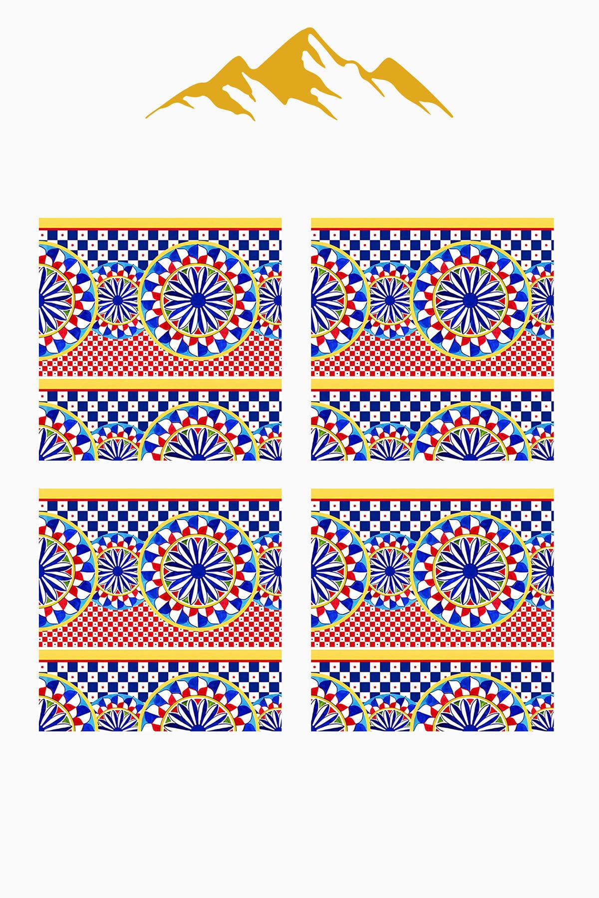 Dijital Baskılı Yumuşak Dokulu 4’lü Kırlent Kılıfı Takımı (43x43 cm) KRL0061