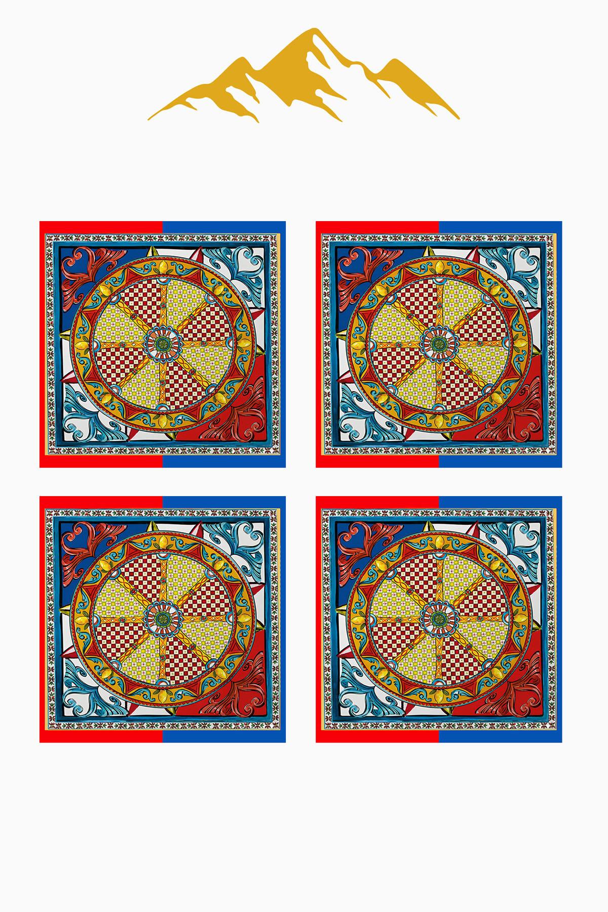 Dijital Baskılı Yumuşak Dokulu 4’lü Kırlent Kılıfı Takımı (43x43 cm) KRL0063