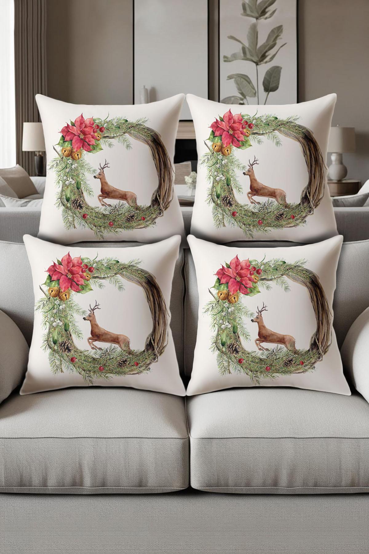 Dijital Baskılı Yumuşak Dokulu 4’lü Kırlent Kılıfı Takımı (43x43 cm) KRL0056