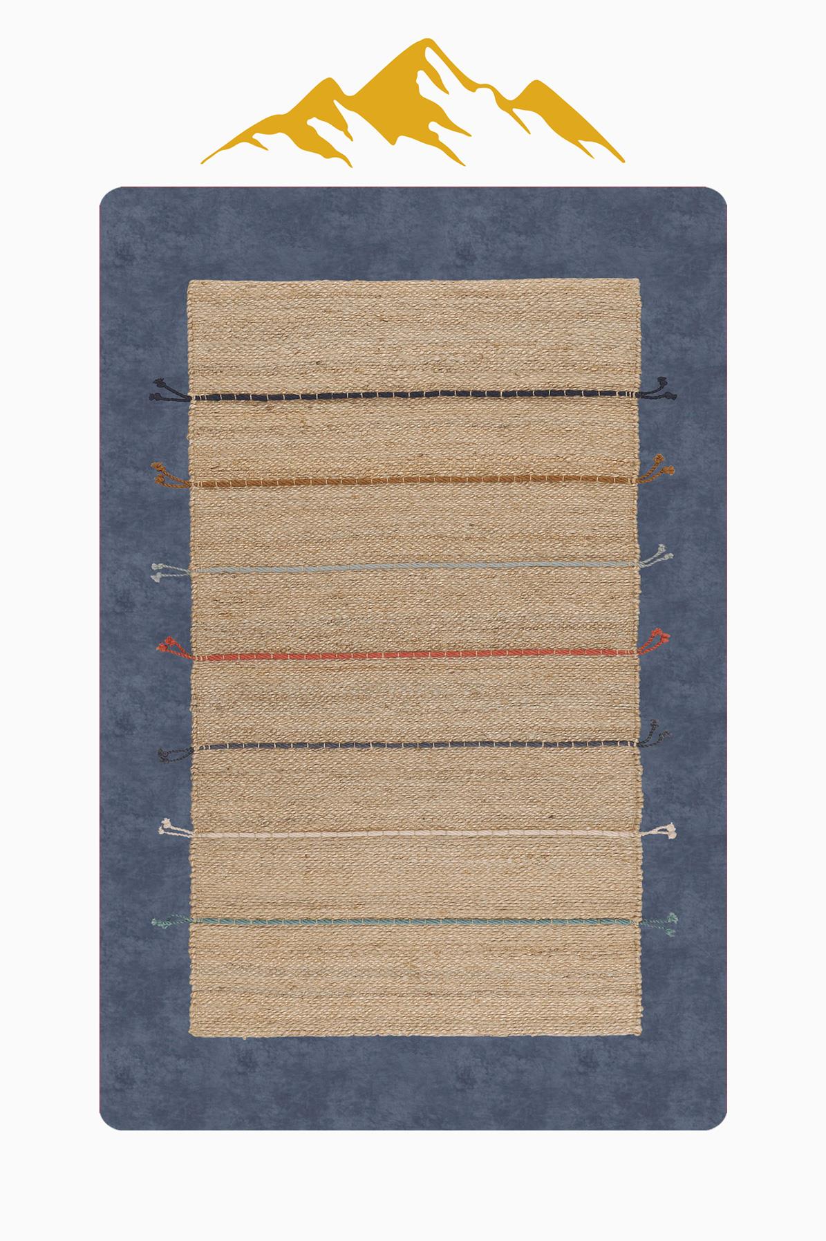 Etnik Desenli Dijital Baskı Kaymaz Taban Halı H1028
