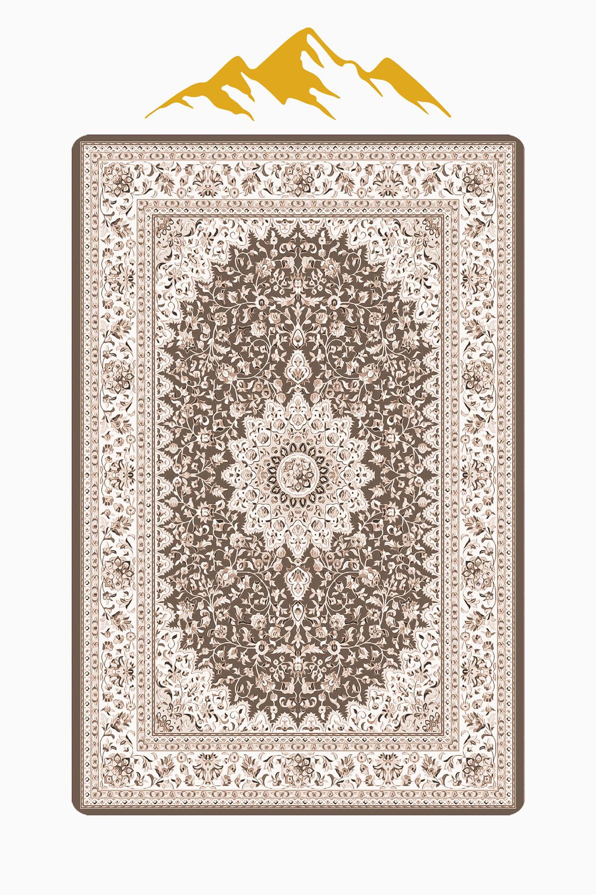 Klasik Desen Dijital Baskı Kaymaz Taban Halı H1057