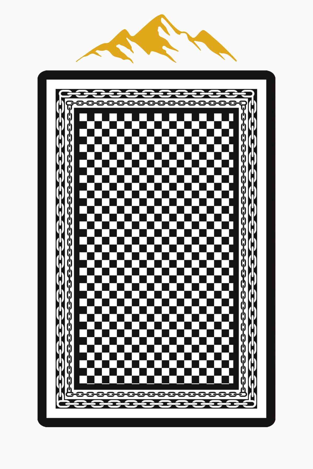 Modern Damalı Desen Dijital Baskı Kaymaz Taban Halı H0147