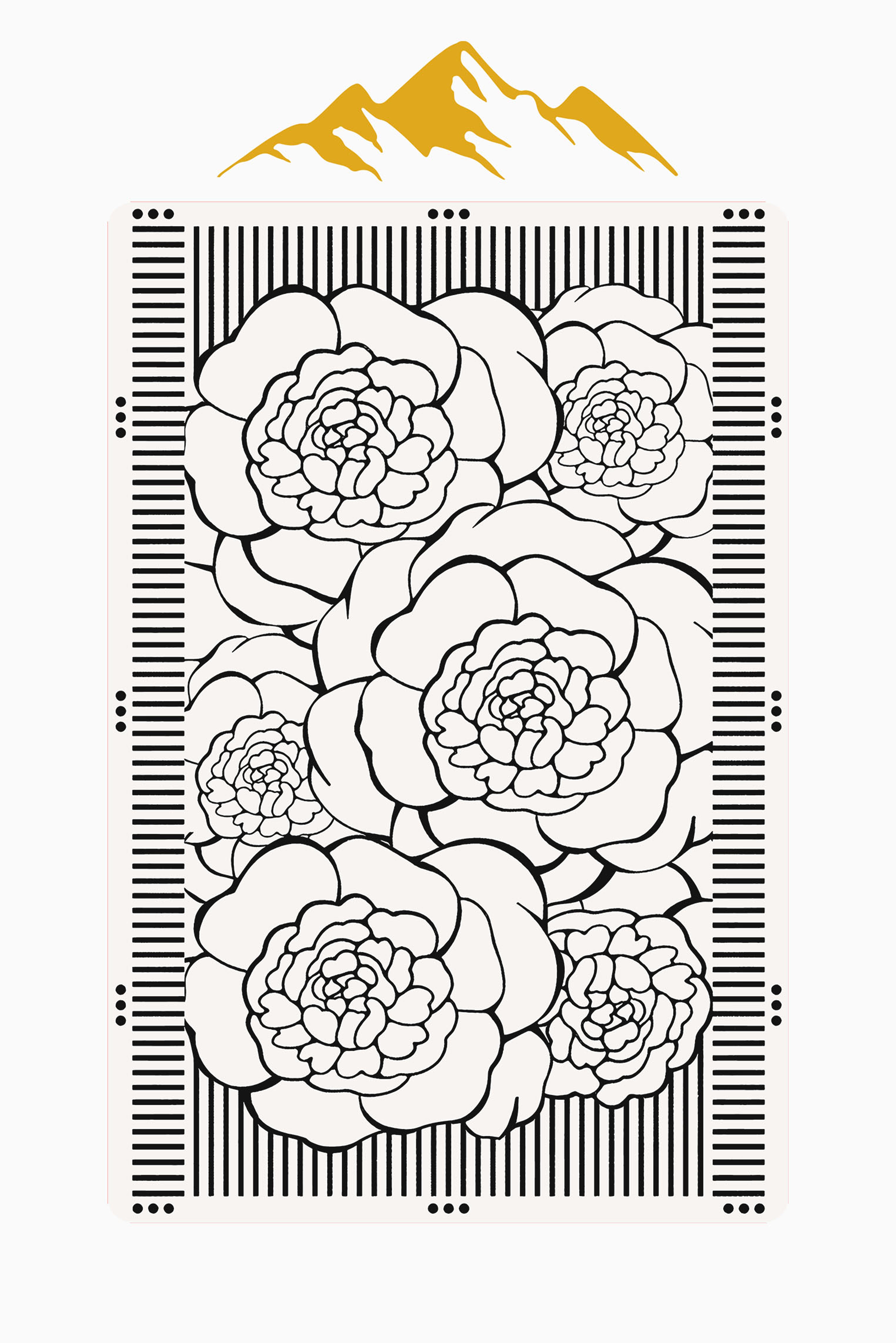 Modern Desenli Dijital Baskı Kaymaz Taban Halı H1103