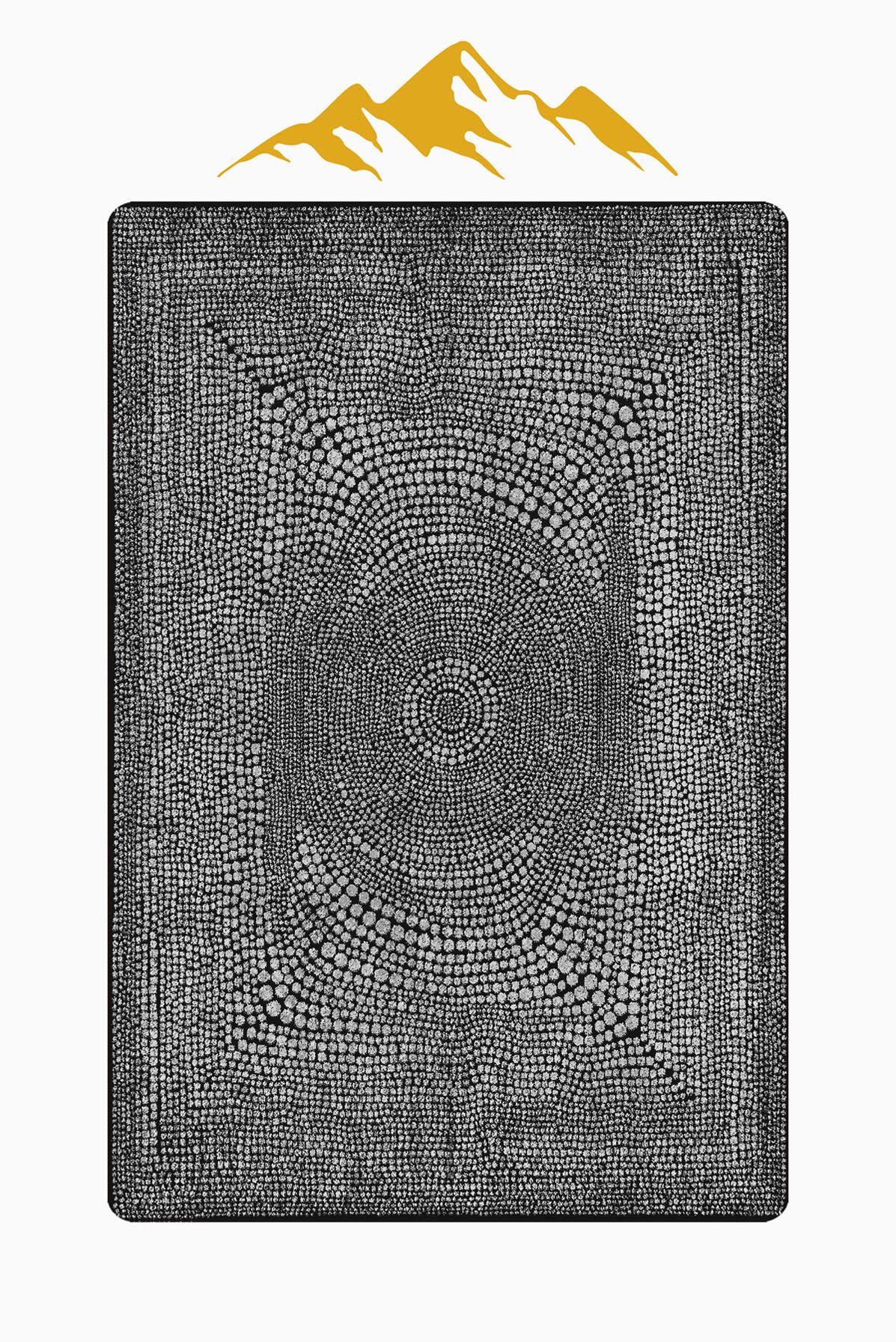 Modern Desenli Dijital Baskı Kaymaz Taban Halı H1120