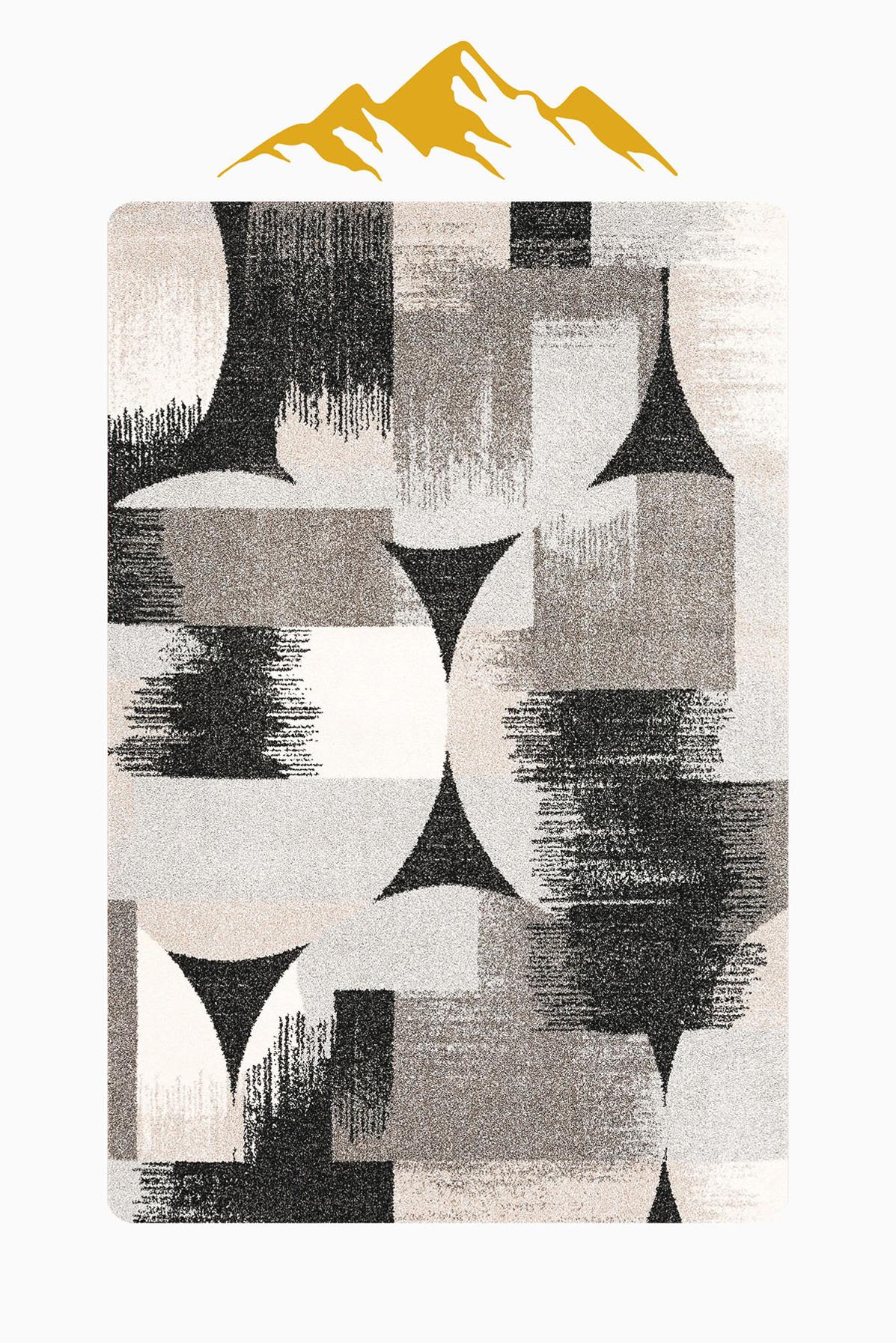 Modern Desenli Dijital Baskı Kaymaz Taban Halı H1117
