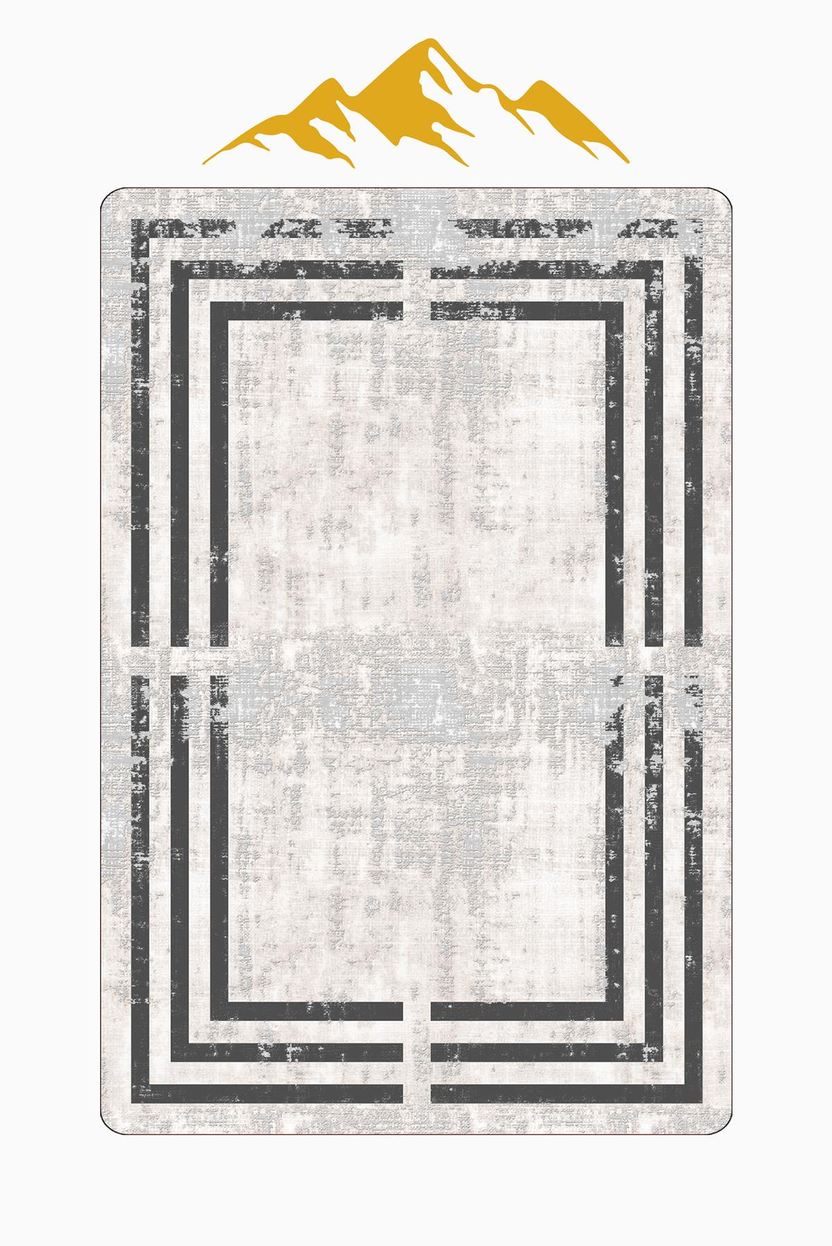 Modern Desenli Dijital Baskı Kaymaz Taban Halı H1045