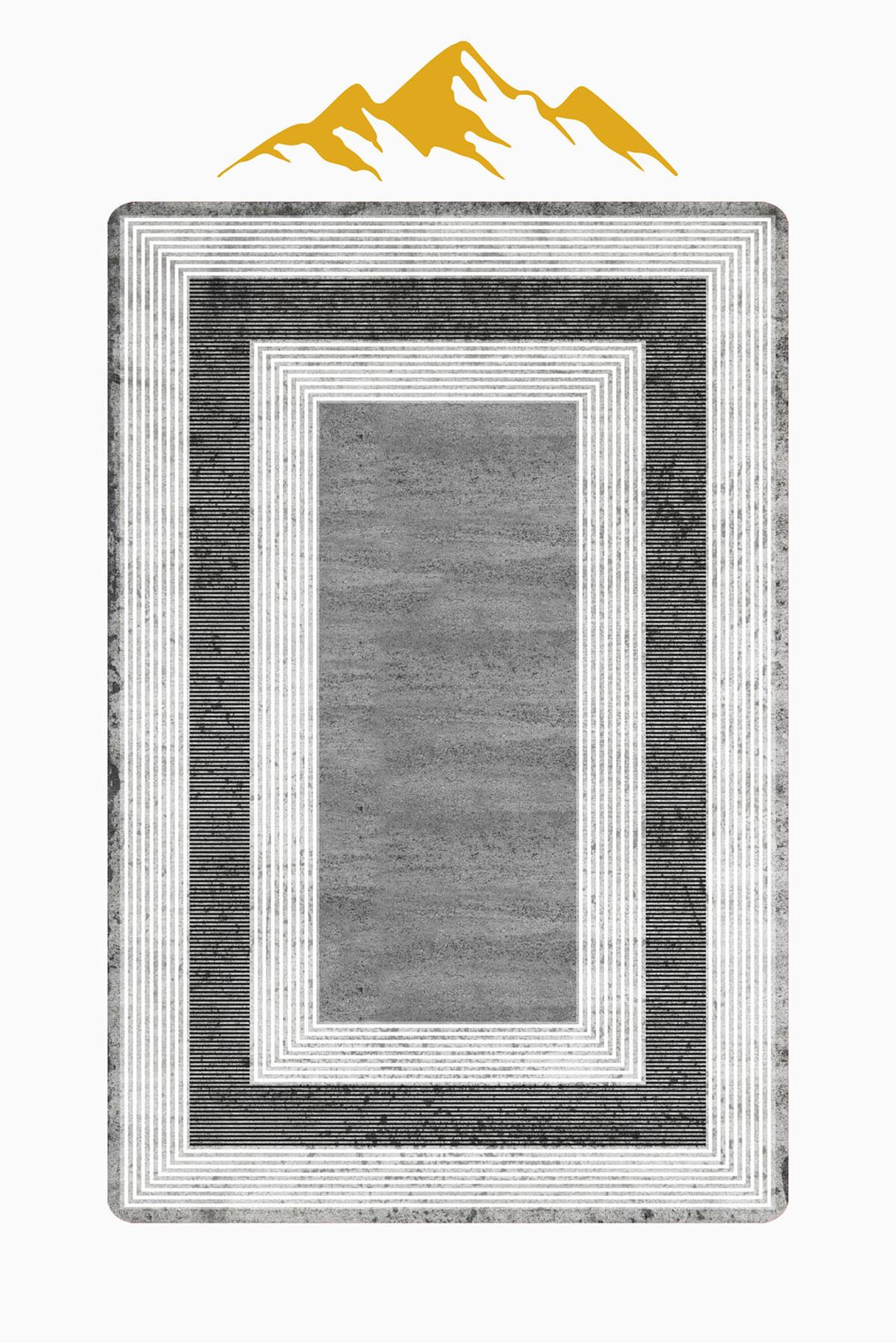 Modern Desenli Dijital Baskı Kaymaz Taban Halı H0248