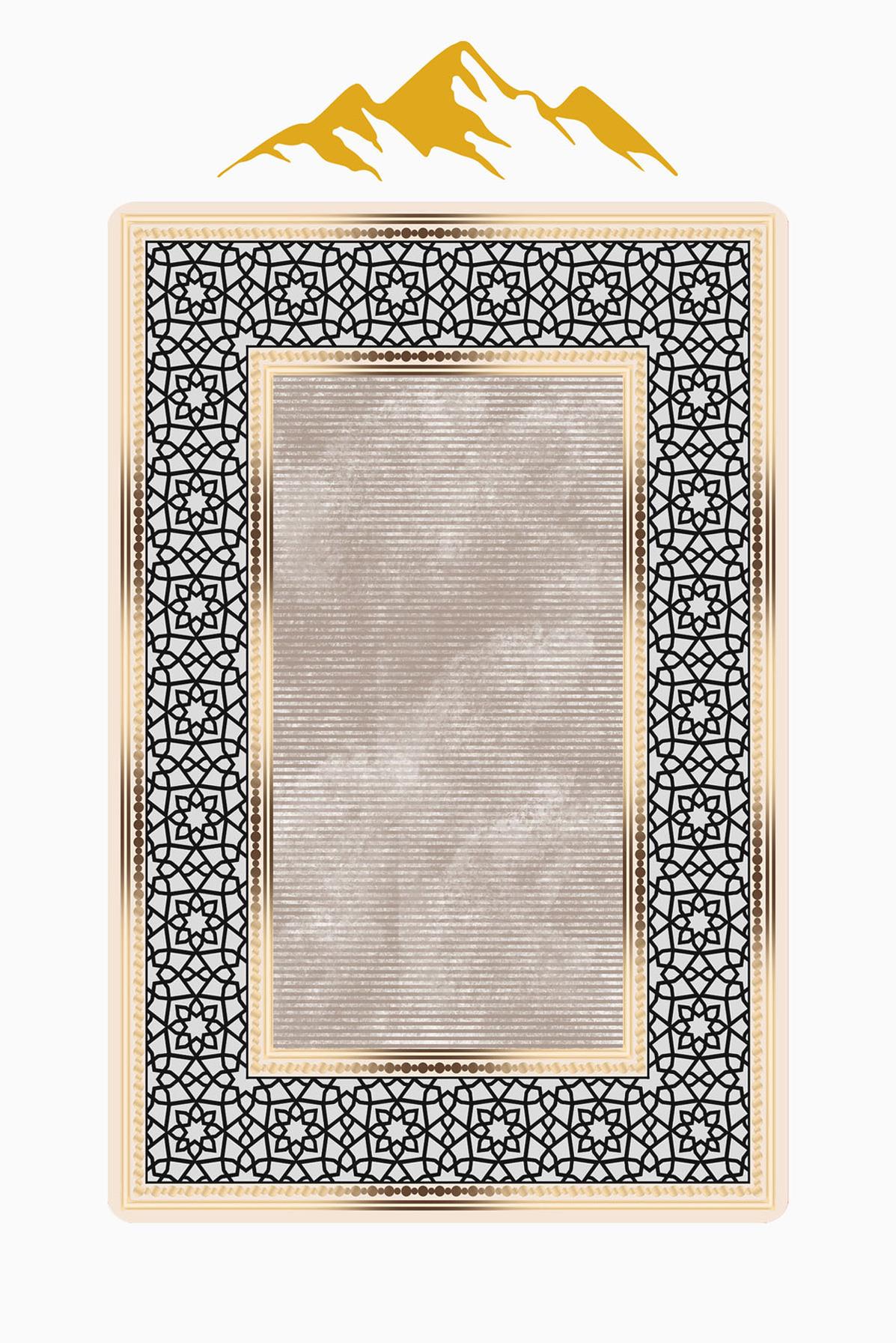 Modern Desenli Dijital Baskı Kaymaz Taban Halı H0165