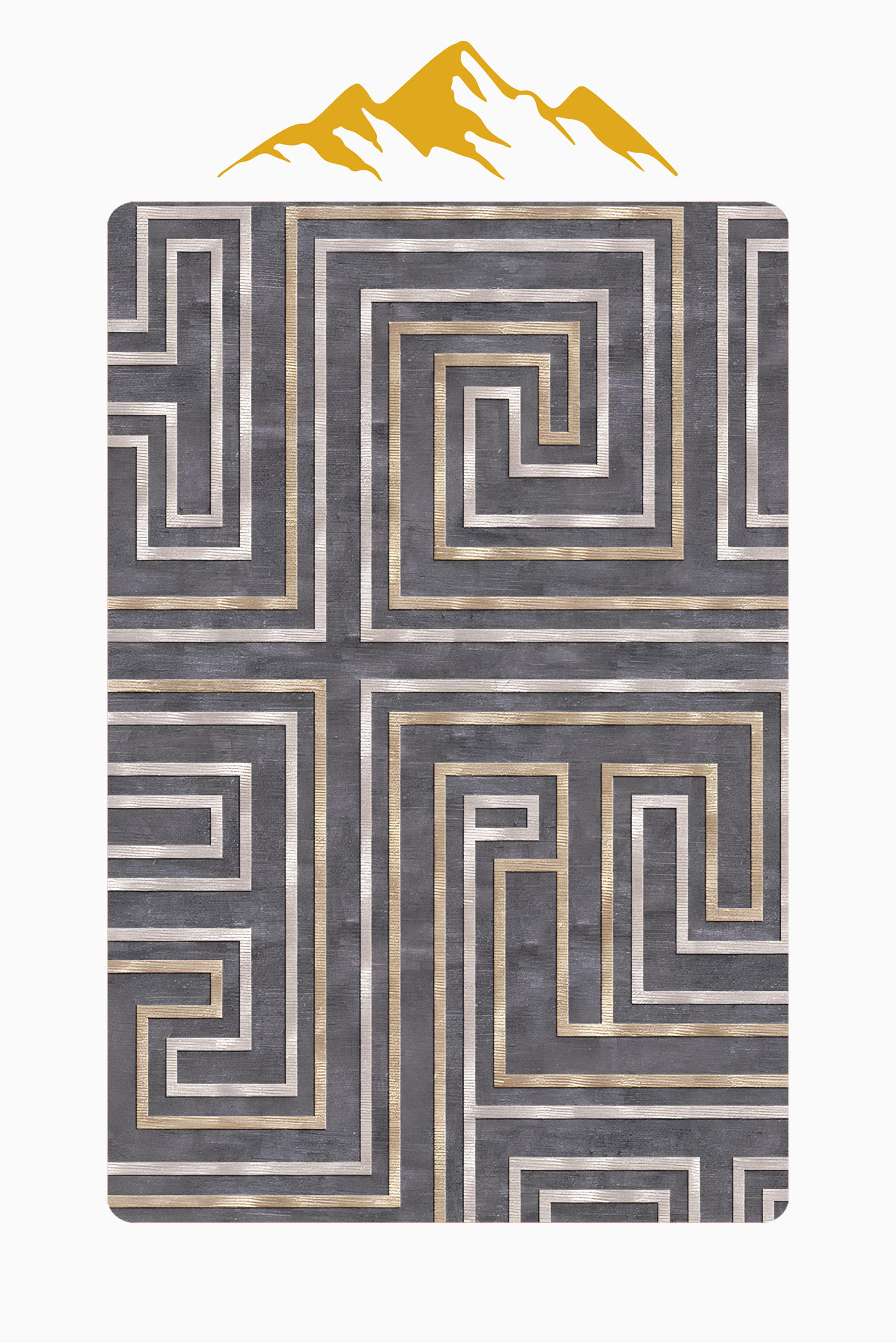 Modern Desenli Dijital Baskı Kaymaz Taban Halı H1030
