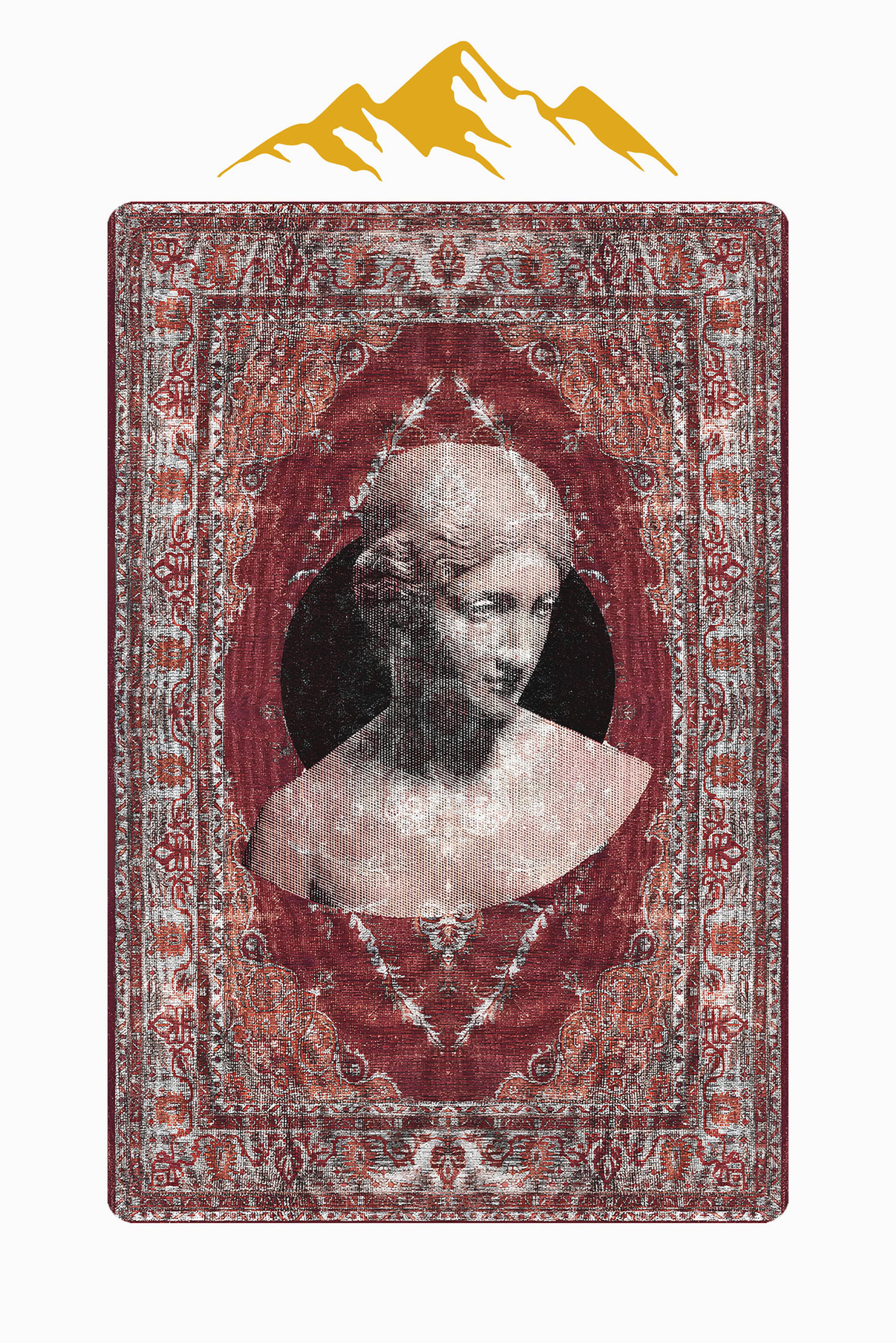 Modern Desenli Dijital Baskı Kaymaz Taban Halı H1081