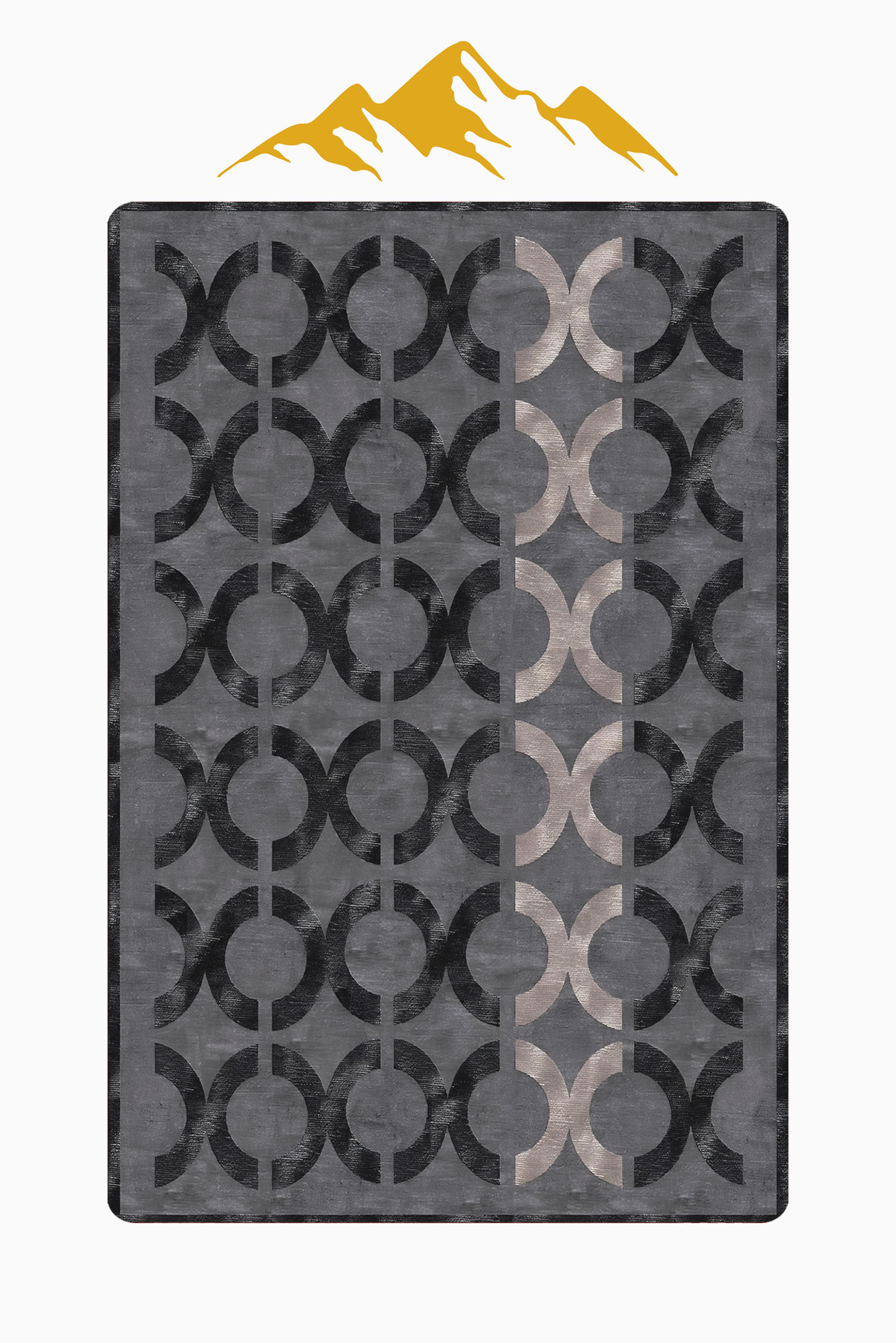Modern Desenli Dijital Baskı Kaymaz Taban Halı H1031