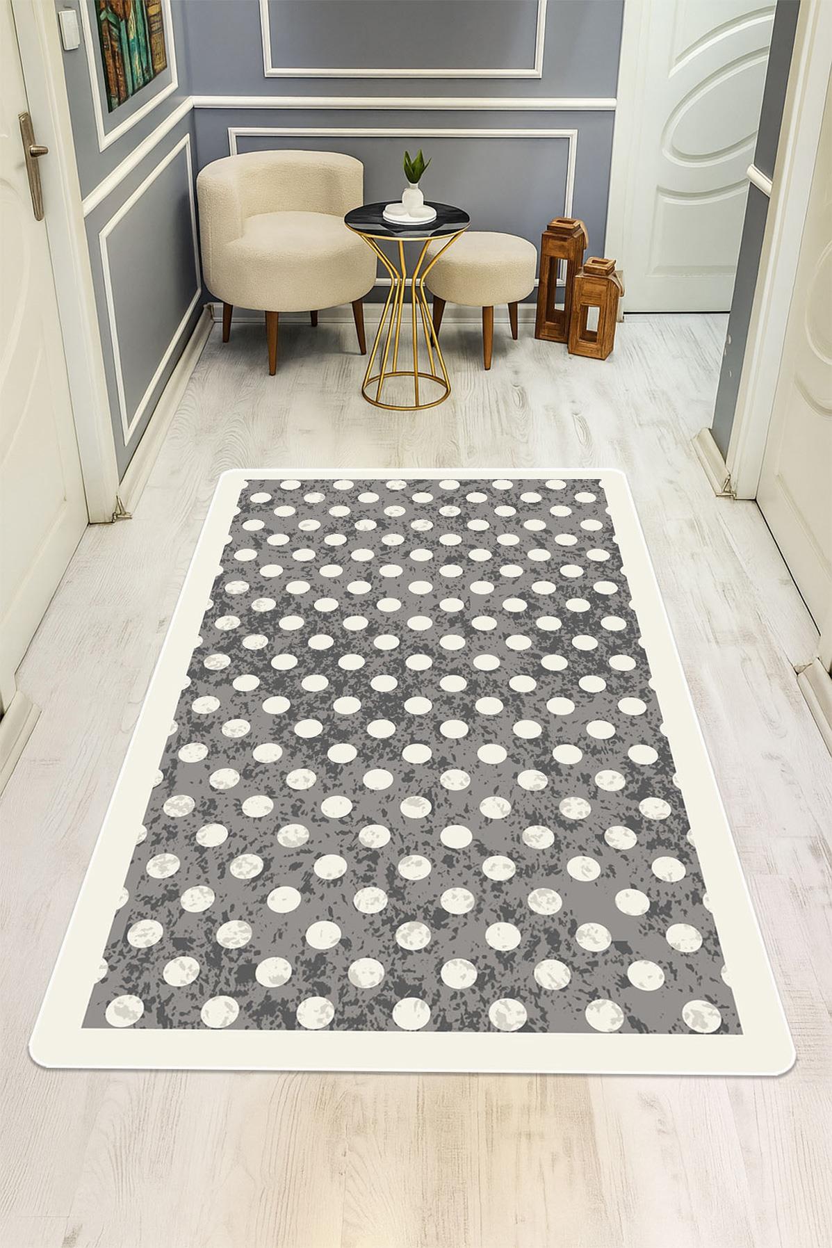 Modern Desenli Dijital Baskı Kaymaz Taban Halı H0288