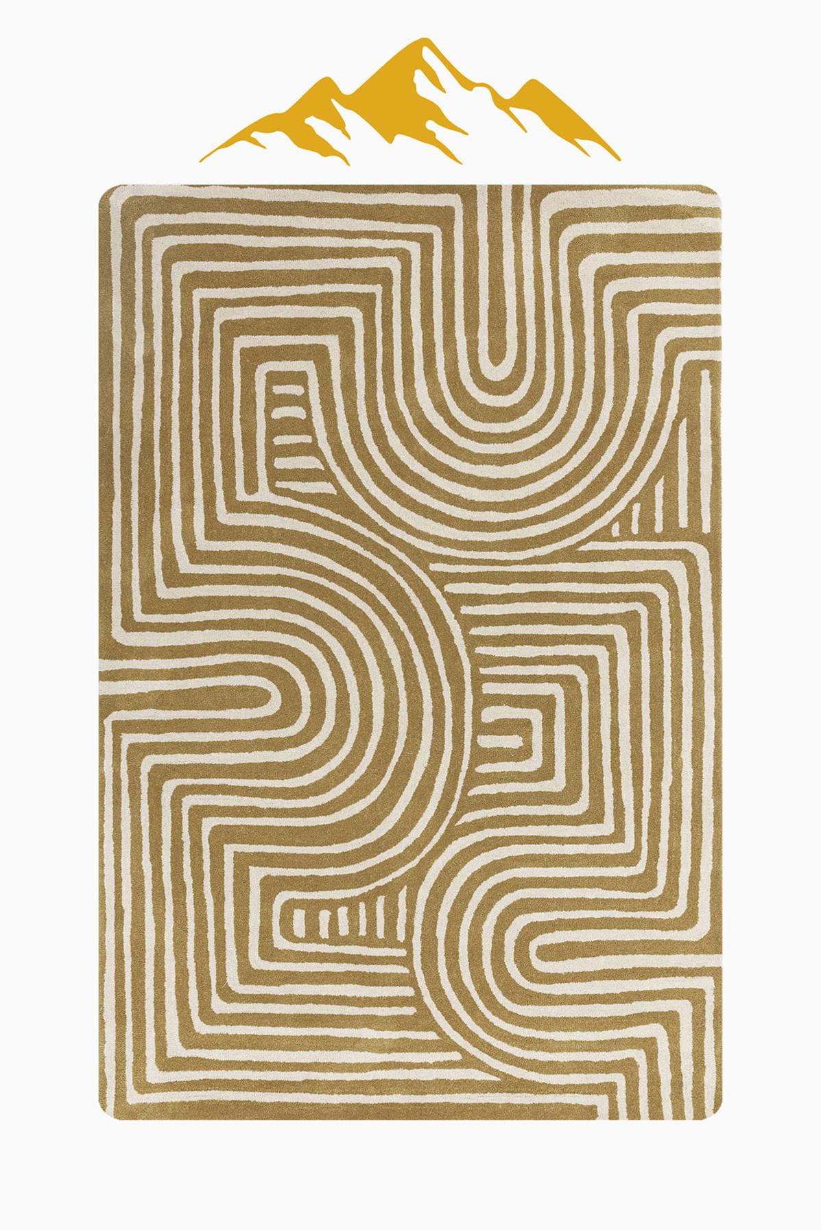 Modern Desenli Dijital Baskı Kaymaz Taban Halı H1127