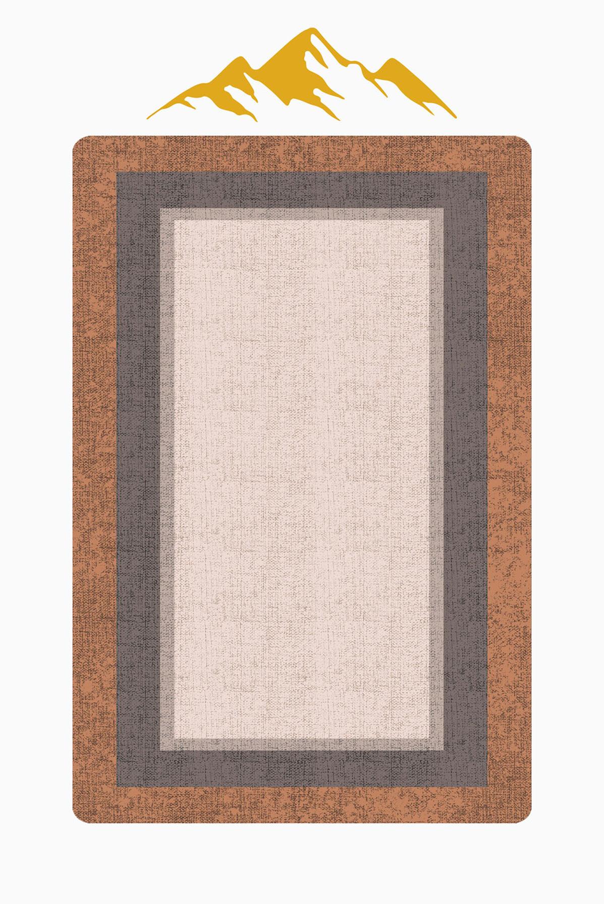 Modern Desenli Dijital Baskı Kaymaz Taban Halı H0270
