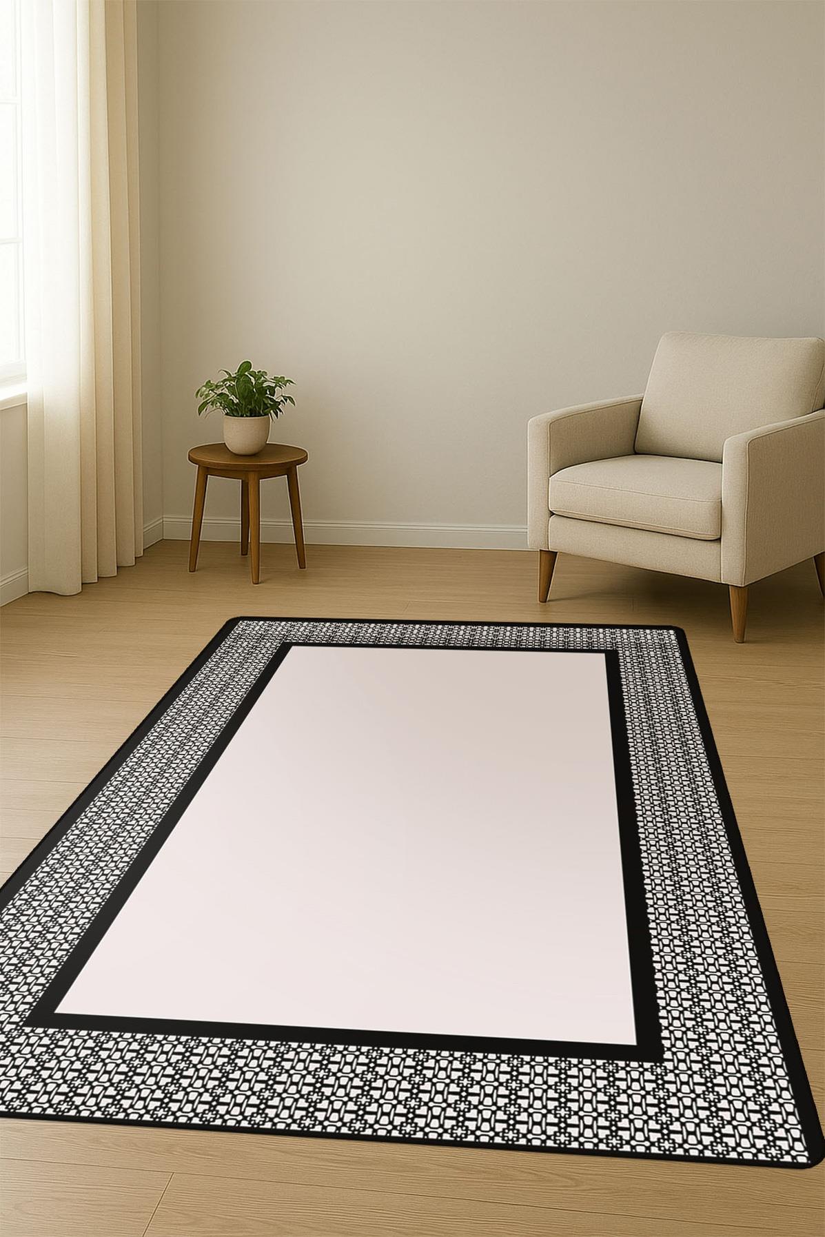 Modern Desenli Dijital Baskı Kaymaz Taban Halı H0228