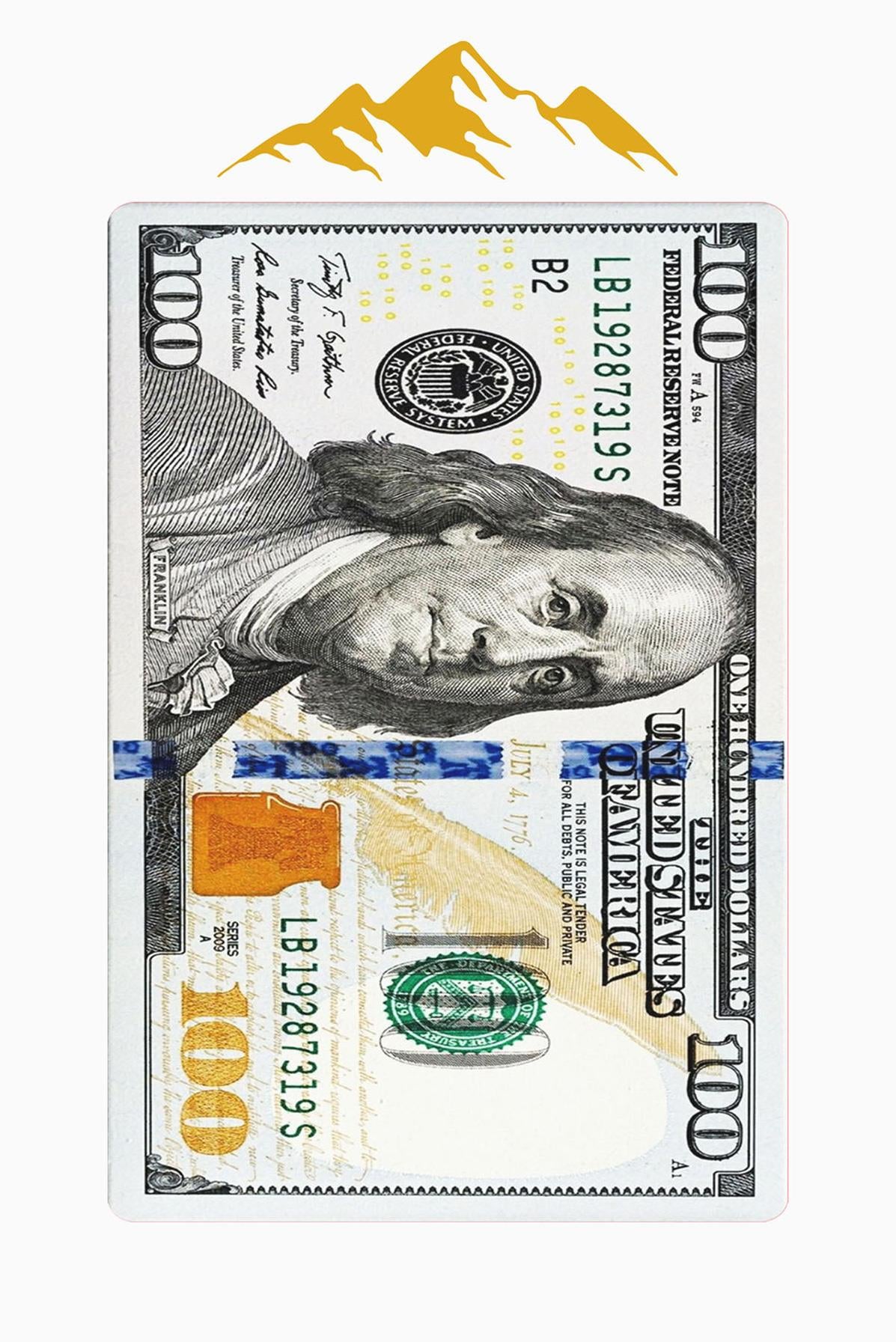 Modern Dolar Desen Dijital Baskı Kaymaz Taban Halı H0167