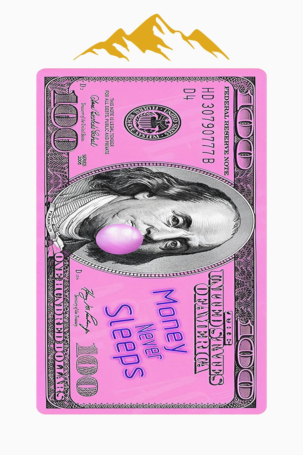 Modern Dolar Desen Dijital Baskı Kaymaz Taban Halı H0168
