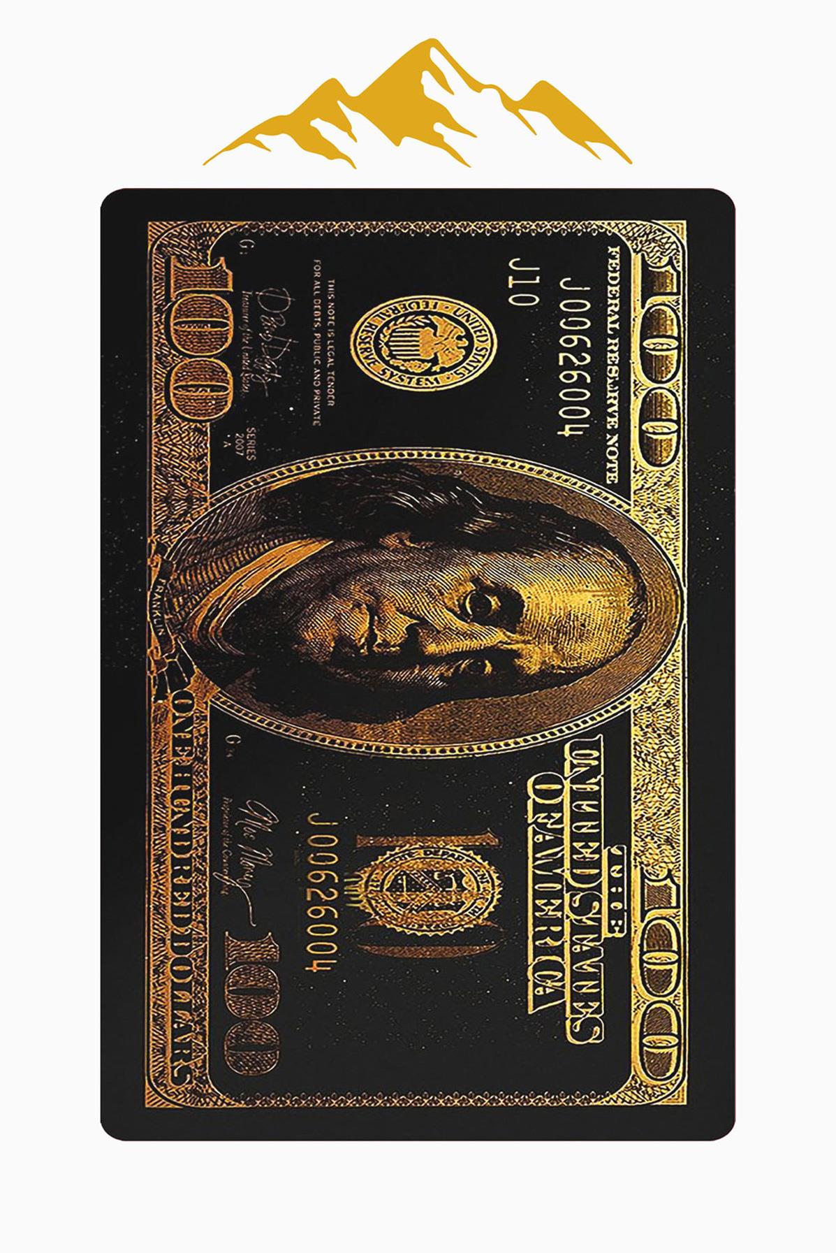 Modern Dolar Desen Dijital Baskı Kaymaz Taban Halı H0170