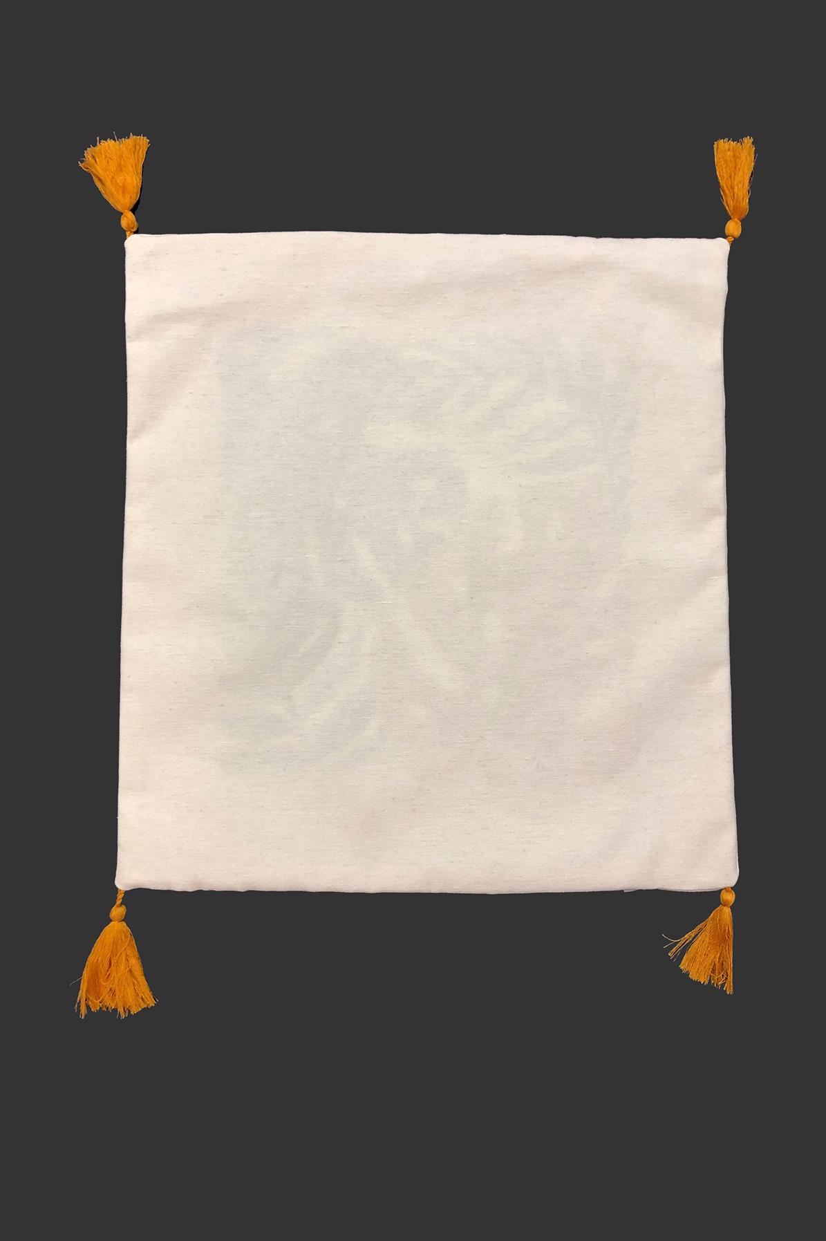 Nakışlı Püsküllü Dekoratif Kırlent Kılıfı Takımı (4 Parça - 43x43 cm) NKK004