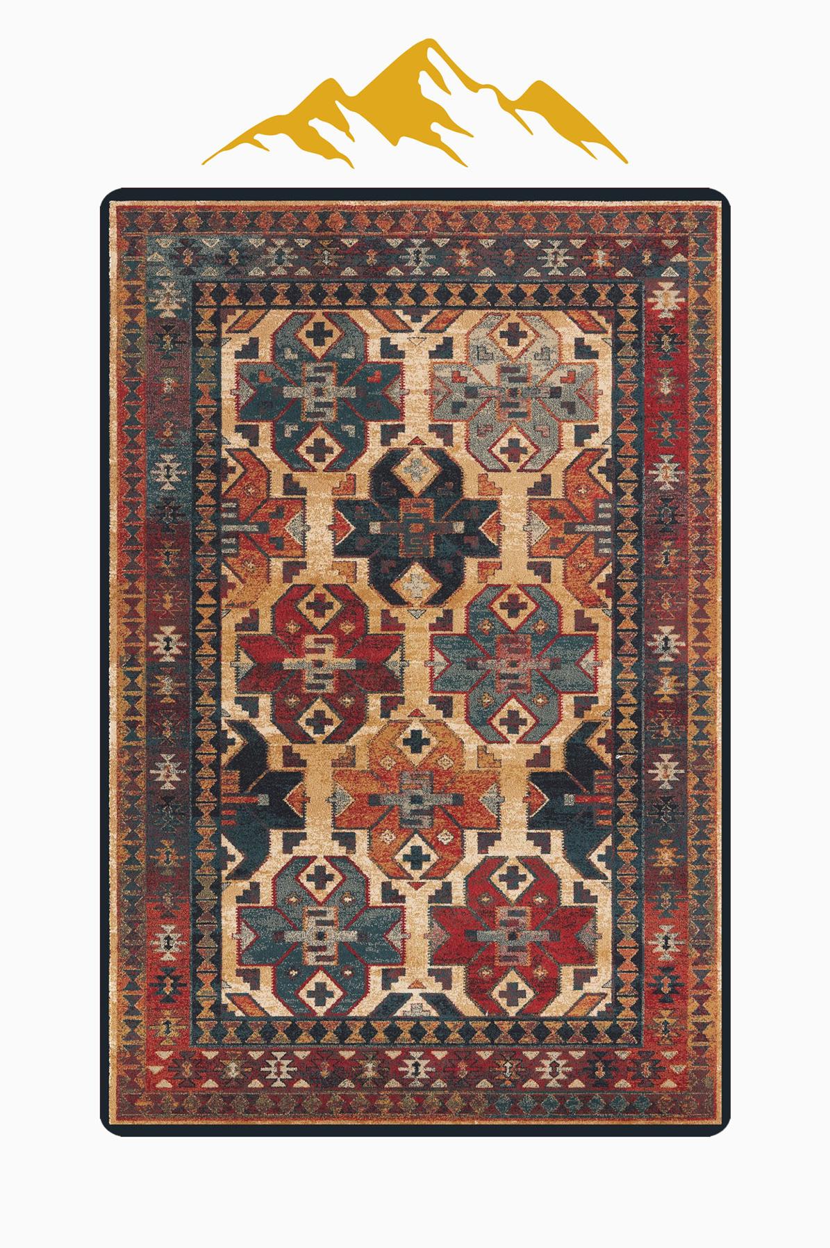 Vintage Desen Dijital Baskı Kaymaz Taban Halı H1050