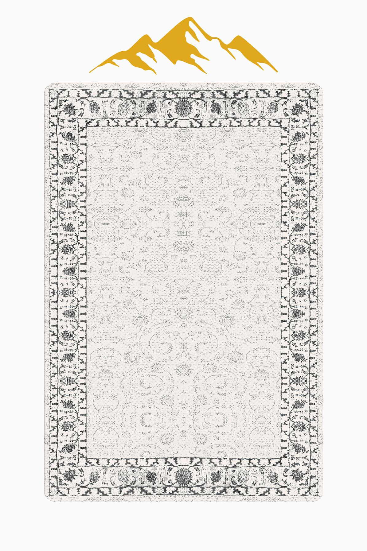Vintage Desen Dijital Baskı Kaymaz Taban Halı H1036