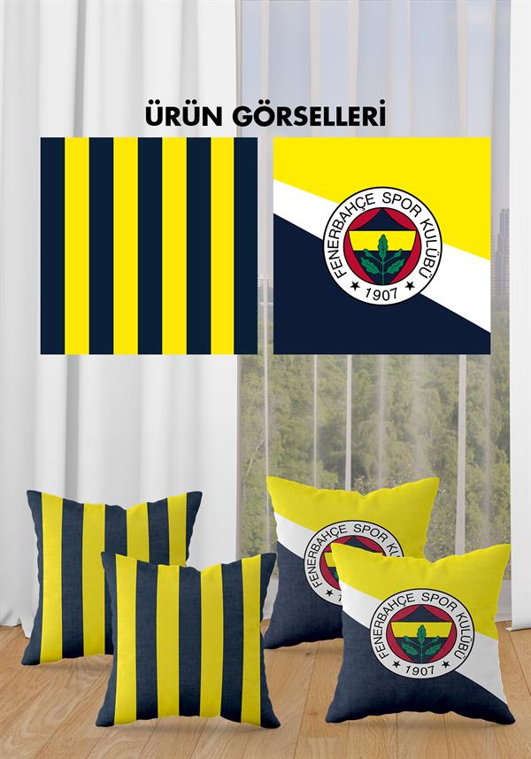 Çift Taraf Baskılı Parlak Kadife Kumaş  Modern Desen 4 adet Kırlent Kılıf Seti
