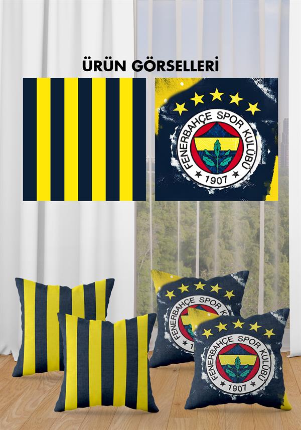 Çift Taraf Baskılı Parlak Kadife Kumaş  Modern Desen 4 adet Kırlent Kılıf Seti