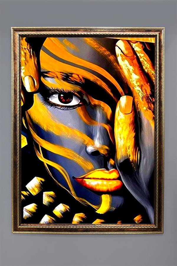 Dekoratif Afrikalı Kadın Desenli Modern Tablo 50x70 CM