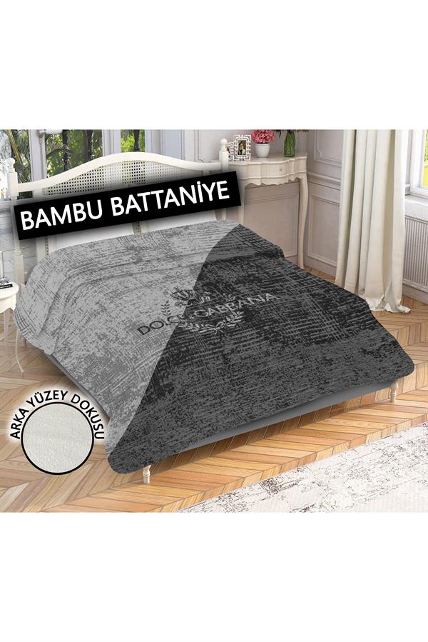 Dekoratif Modern Desenli %100 Bambu Kumaşlı Battaniye