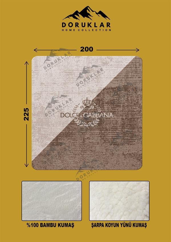 Dekoratif Modern Desenli %100 Bambu Kumaşlı Battaniye