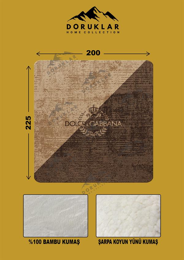 Dekoratif Modern Desenli %100 Bambu Kumaşlı Battaniye