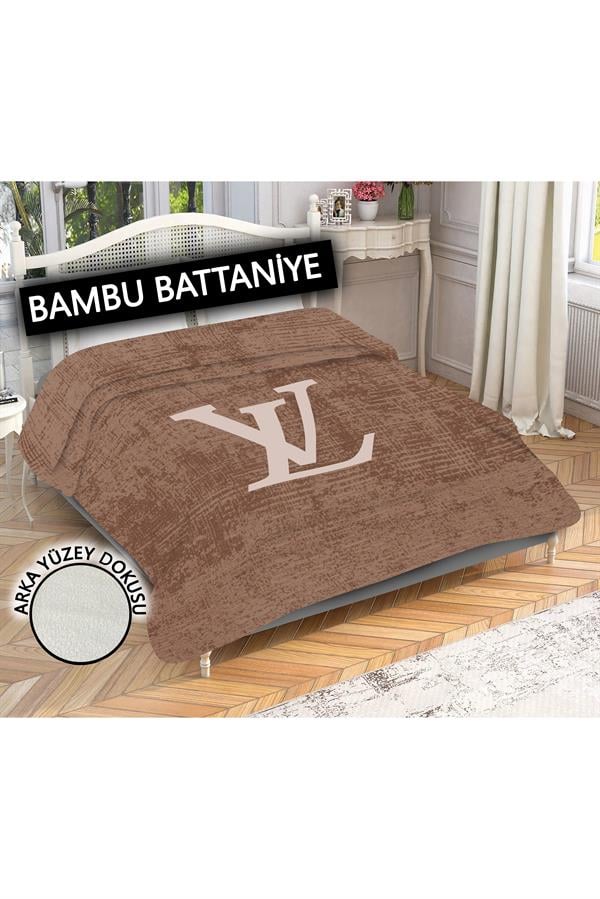 Dekoratif Modern Desenli %100 Bambu Kumaşlı Battaniye