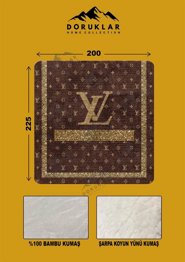 Dekoratif Modern Desenli %100 Bambu Kumaşlı Battaniye