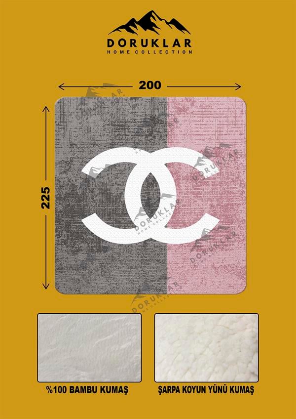 Dekoratif Modern Desenli %100 Bambu Kumaşlı Battaniye