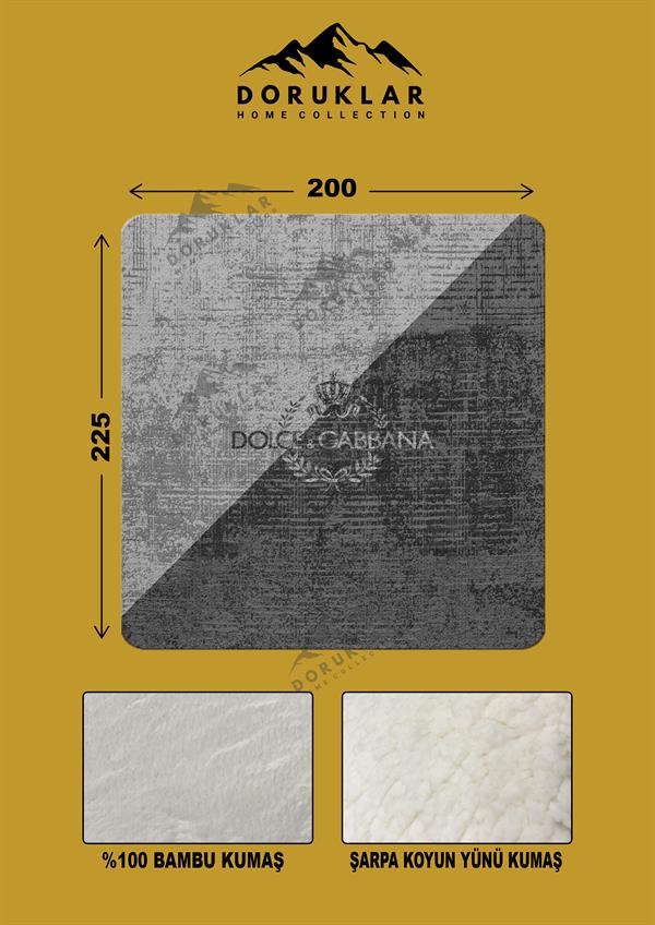 Dekoratif Modern Desenli %100 Bambu Kumaşlı Battaniye