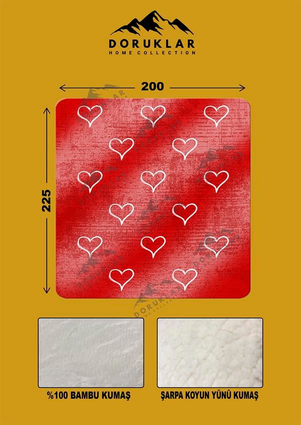 Dekoratif Modern Desenli %100 Bambu Kumaşlı Battaniye