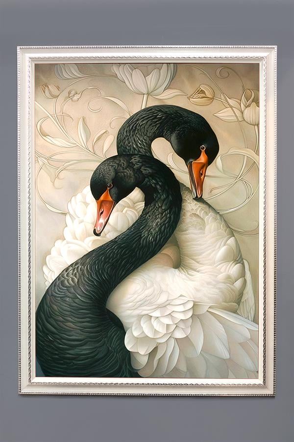 Dekoratif Modern Desenli Çerçeveli Duvar Tablosu 50x70cm RÜYA07