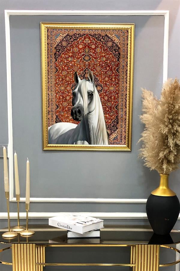 Dekoratif Modern Desenli Çerçeveli Duvar Tablosu 50x70cm RÜYA02