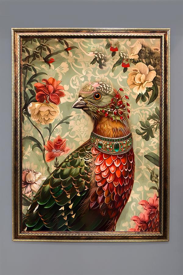 Dekoratif Modern Desenli Çerçeveli Duvar Tablosu 50x70cm RÜYA09