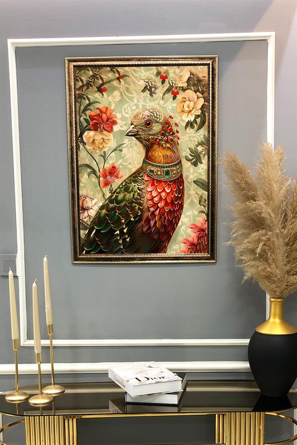 Dekoratif Modern Desenli Çerçeveli Duvar Tablosu 50x70cm RÜYA09