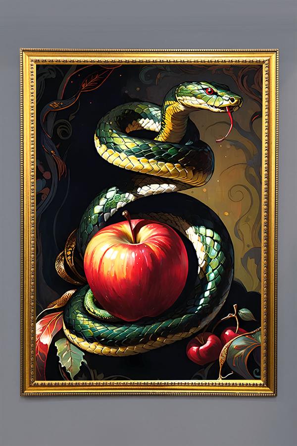 Dekoratif Modern Desenli Çerçeveli Tablo Duvar Tablosu 50x70cm