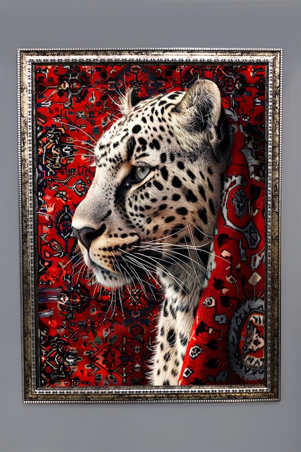Dekoratif Modern Desenli Çerçeveli Tablo Duvar Tablosu 50x70cm