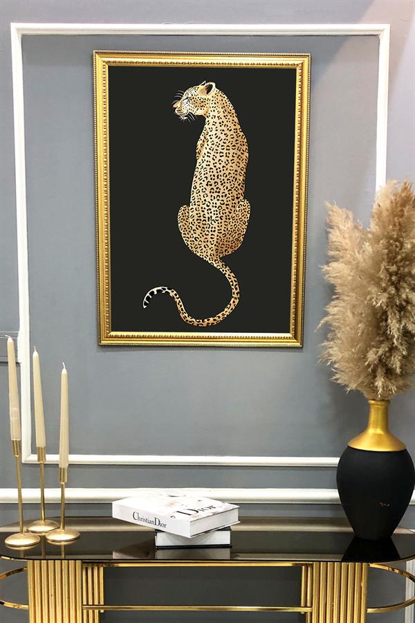Dekoratif Modern Desenli Çerçeveli Tablo Duvar Tablosu 50x70cm