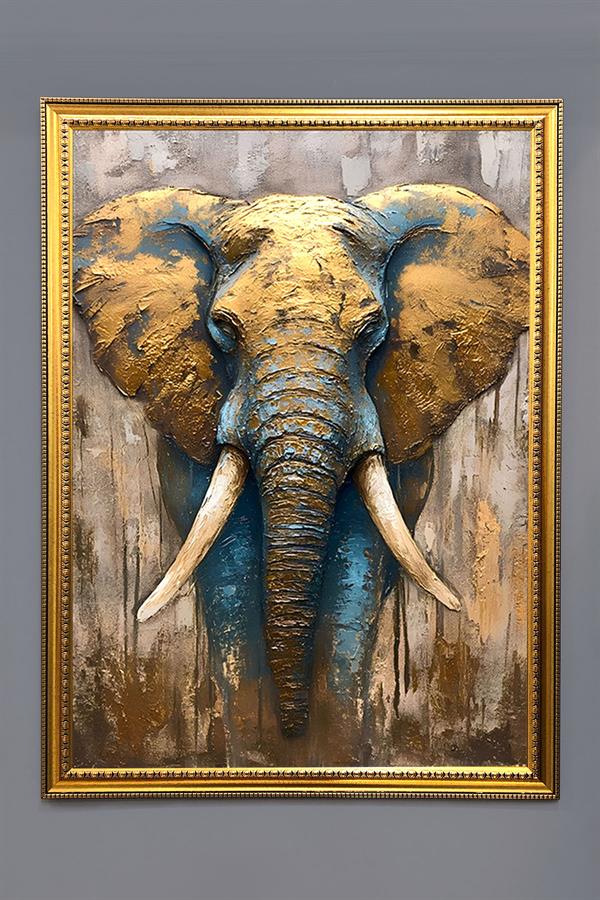 Dekoratif Modern Desenli Çerçeveli Tablo Duvar Tablosu 50x70cm