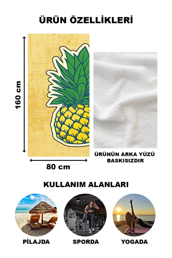 Dekoratif Modern Desenli Plaj Deniz Havlusu Peştamal 80x160 CM NRM19