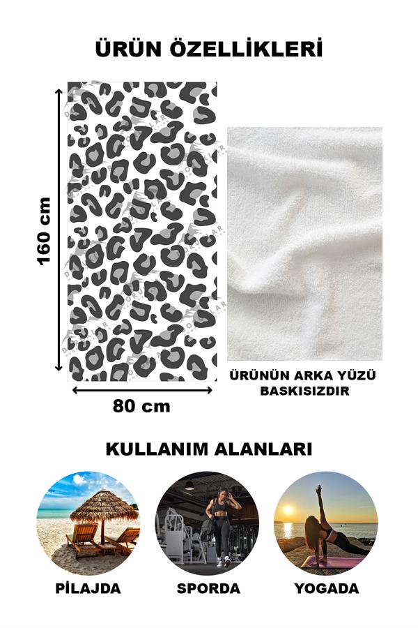 Dekoratif Modern Desenli Plaj Deniz Havlusu Peştamal 80x160 CM PİKA27