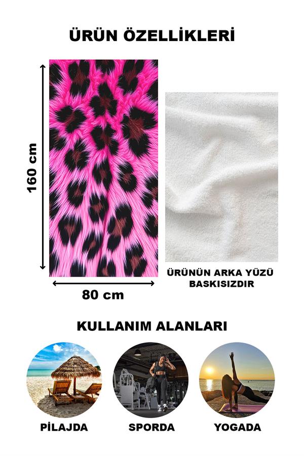 Dekoratif Modern Desenli Plaj Deniz Havlusu Peştamal 80x160 CM LION09