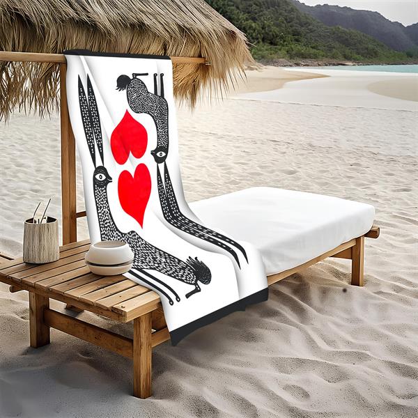 Dekoratif Modern Desenli Plaj Deniz Havlusu Peştamal 80x160 CM FI014